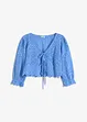 Blusa con ricamo traforato e maniche a sbuffo, bonprix