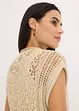 Cardigan traforato con viscosa, bonprix