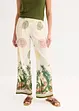 Pantaloni larghi in viscosa con stampa a fondo gamba, bonprix