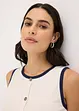 Top in jersey con bordi a contrasto, bonprix