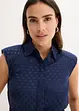 Blusa in satin con laccetti da annodare, bonprix