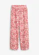Pantaloni con elastico in vita in crêpe operato, bonprix