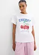 T-shirt in puro cotone biologico, con stampa, bonprix