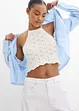 Top in maglia con scollo all'americana, bonprix