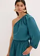 Blusa monospalla in misto lino, bonprix