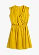 Abito misto cotone con frange, bonprix