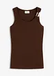 Top a costine con fibbia decorativa martellata, bonprix