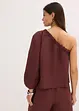 Blusa monospalla in misto lino, bonprix