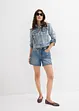 Shorts di jeans low stretch, vita media, bonprix