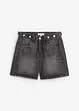 Shorts di jeans low stretch, vita media, bonprix