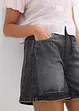 Shorts di jeans low stretch, vita media, bonprix