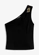 Top monospalla con dettaglio gioiello, bonprix