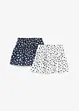 Gonna in jersey di puro cotone biologico (pacco da 2), bonprix