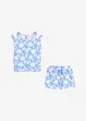 Top in jersey e pantaloni corti in puro cotone biologico (set 2 pezzi), bonprix