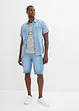 Bermuda cargo in jeans di puro cotone leggero, relaxed fit (pacco da 2), bonprix