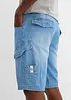 Bermuda cargo in jeans di puro cotone leggero, relaxed fit (pacco da 2), bonprix