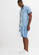 Bermuda cargo in jeans di puro cotone leggero, relaxed fit (pacco da 2), bonprix
