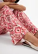 Pantaloni con elastico in vita in crêpe operato, bonprix