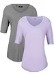 Maglia lunga in morbida viscosa (pacco da 2), bonprix