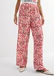 Pantaloni con elastico in vita in crêpe operato, bonprix