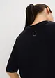 T-shirt per sport oversize con cotone, ad asciugatura rapida, bonprix