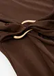 Abito midi drappeggiato con effetto a coste, bonprix