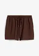 Shorts con elastico in vita in crêpe operato, bonprix