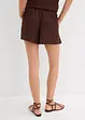 Shorts con elastico in vita in crêpe operato, bonprix