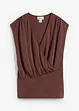 Maglia a portafoglio in misto viscosa fluente, bonprix