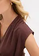 Maglia a portafoglio in misto viscosa fluente, bonprix