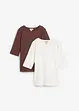 T-shirt in puro cotone biologico (pacco da 2), bonprix