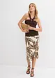 Top con scollo all'americana e fibbia decorativa martellata, bonprix