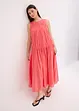 Abito lungo in cotone con arricciature, bonprix