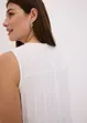 Abito lungo in cotone con arricciature, bonprix
