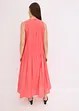 Abito lungo in cotone con arricciature, bonprix