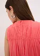 Abito lungo in cotone con arricciature, bonprix