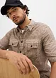 Camicia  effetto lavato a maniche corte, bonprix