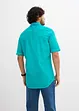 Camicia  effetto lavato a maniche corte, bonprix