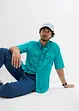 Camicia  effetto lavato a maniche corte, bonprix