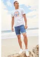 Bermuda in jeans con cinta elasticizzata ai lati, classic fit, bonprix
