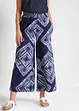 Pantaloni in jersey a palazzo con cinta smock, bonprix