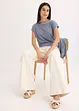 Maglia con dettaglio in satin, bonprix