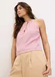 Top cropped con effetto metallizzato, bonprix