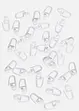 Ganci per tenda con rotelline (pacco da 50), bonprix