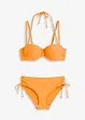 Bikini a balconcino con spalline aggiuntive da legare al collo (set 2 pezzi), bonprix