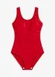Costume intero con pieghe decorative e effetto modellante leggero, bonprix