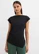 Top asimmetrico effetto neoprene, bonprix