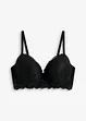 Reggiseno con coppe preformate e pizzo morbido, bonprix