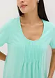 Camicia da notte con pieghe e balza, bonprix