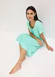 Camicia da notte con pieghe e balza, bonprix
